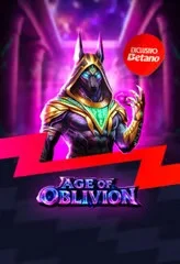 Personagem de fantasia do jogo Age of Oblivion com selo exclusivo Betano.