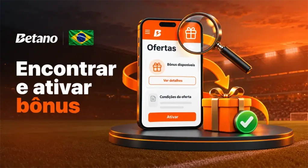 Tela de bônus da Betano com condições da oferta e botão Ativar