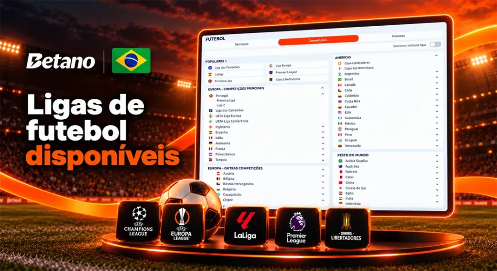 Lista de ligas e competições de futebol na Betano