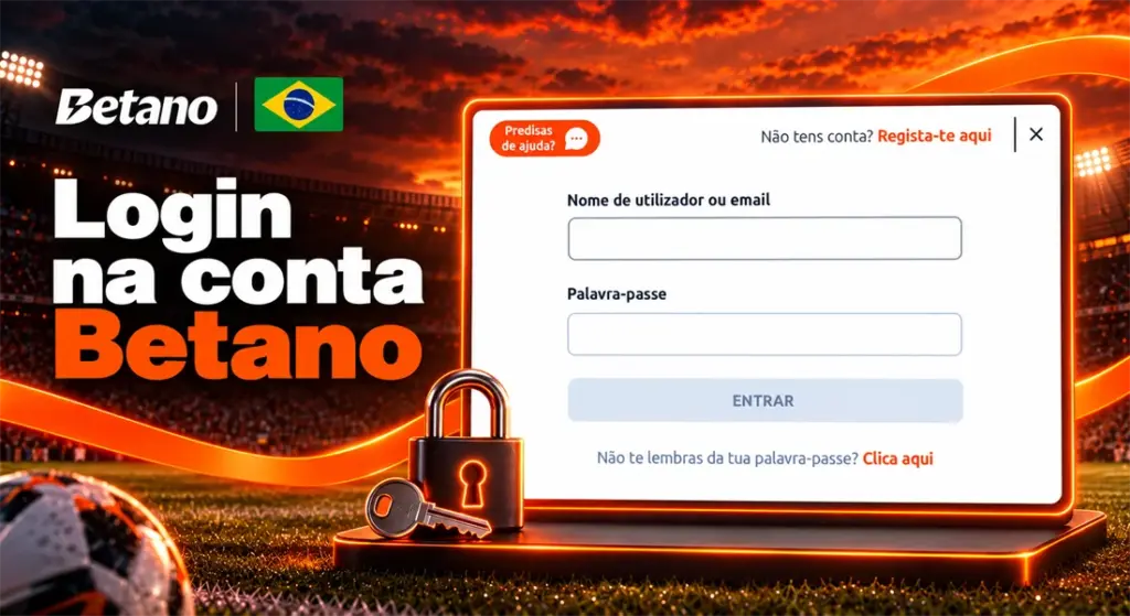 Formulário de login na Betano com campos de usuário ou e-mail e senha